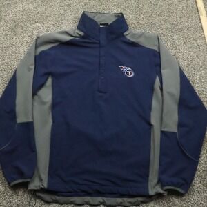 Tennessee Titans Jacket Men's Large NFL pullover Team Apparel Pullover 1/4‎ zip